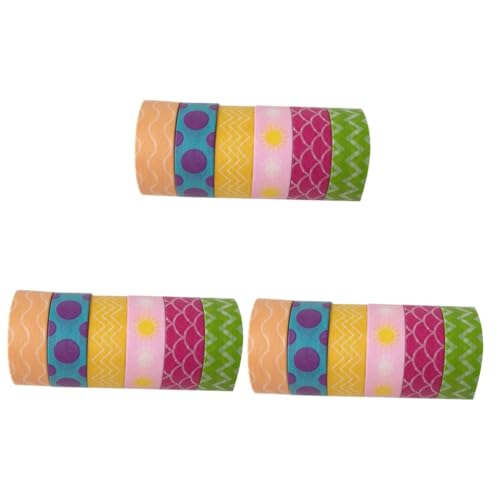 OSALADI 3 Sätze Washi Tape Dekoratives Klebeband Für Scrapbooking Diy Projekte Fotoalben Und Geschenkverpackungen Bunte Designs Für Kreative Bastelideen 6 Rollen * 3 von OSALADI