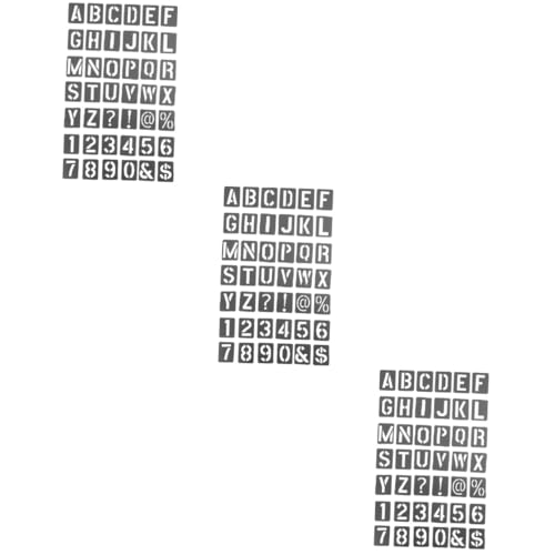 OSALADI 3 Sätze Wiederverwendbaren Wand Schablonen für Buchstaben und Zahlen PP Material für Diy Malerei Holzdekoration und Kreative Bastelprojekte von OSALADI