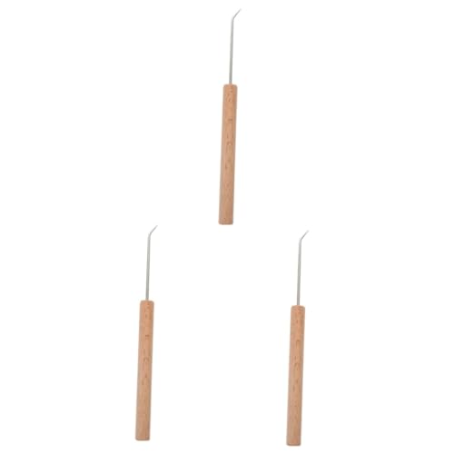 OSALADI 3 Stck. Häkelnadel mit Ergonomischem Holzgriff Langlebig und Komfortabel für Diy Strick und Häkelarbeiten Geeignet für Decken Hüte Schals Anfänger und Profis Einfach zu Reinigen von OSALADI