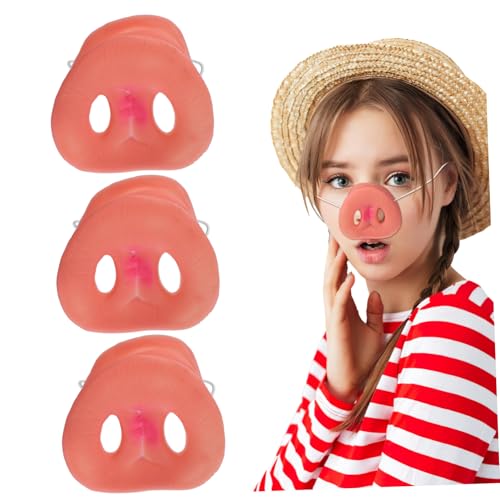 OSALADI 3 Stk. Schweinnase Kostüm Für gefälscht Schweinemaske für Erwachsene Schweinenase und -ohren Schnauze Nase Halloween -Requisite Halloween-Cosplay Nasendekoration Vinyl OSALADI 3 Stk. Schweinnase Kostüm Für gefälscht Schweinemaske für Erwachsene Schweinenase und -ohren Schnauze Nase Halloween -Requisite Halloween-Cosplay Nasendekoration Vinyl von OSALADI