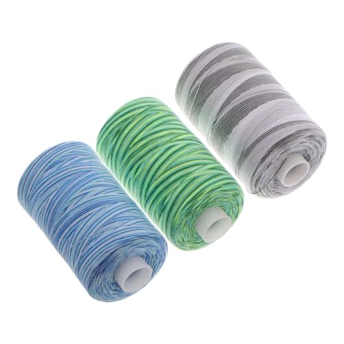 OSALADI 3 Stück Buntes Ledernähgarn Schalgarn Zum Häkeln Gewachstes Garn Quiltgarn Stickgarn Nähzubehör Nähset Garn Zum Basteln Garnspulen Aus Polyester von OSALADI