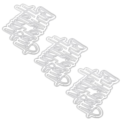 OSALADI 3 Stück Carbon Steel Stanzformen Happy Birthday Prägeschablonen für Kartengestaltung Langlebig Präzise Schneidekanten Feine Gravur für Scrapbooking und Geburtstagskarten DIY OSALADI 3 Stück Carbon Steel Stanzformen Happy Birthday Prägeschablonen für Kartengestaltung Langlebig Präzise Schneidekanten Feine Gravur für Scrapbooking und Geburtstagskarten DIY von OSALADI