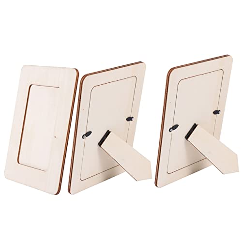 OSALADI 3 Stück Diy Holz Bilderrahmen für Unbemalte Rahmen für Kreative Kunstprojekte für Zeichnungen und Bastelarbeiten Langlebig und Leicht für Persönliche Gestaltung von OSALADI