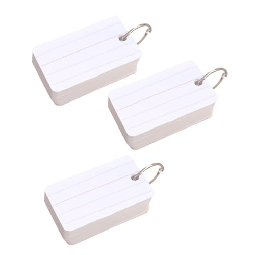 OSALADI 3 Stück Doppelseitige Linierte Karteikarten Englisch Vokabel Notizblock Kleine Tragbare Pocket Notepad Studenten Schreibwaren für Planung Organisation Erinnerungen von OSALADI