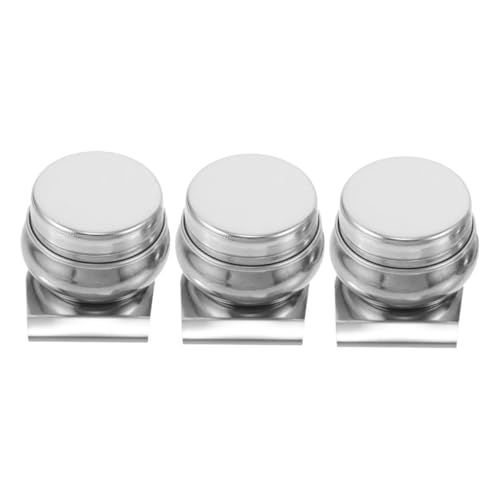 OSALADI 3 Stück Edelstahl Farbbecher mit Clip Auslaufsicherer Pinsel-waschbecher für Öl Aquarellmalerei Tragbar für Studio und Außenbereich Robust und Rostfrei von OSALADI