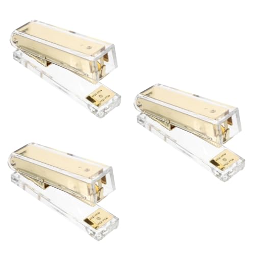 OSALADI 3 Stück Hefter Bürowefter Hefte Für Schreibtisch Büromaterial Für Den Schreibtisch Ästhetisches Briefpapier Heistebürovorräte Golden Acryl OSALADI 3 Stück Hefter Bürowefter Hefte Für Schreibtisch Büromaterial Für Den Schreibtisch Ästhetisches Briefpapier Heistebürovorräte Golden Acryl von OSALADI