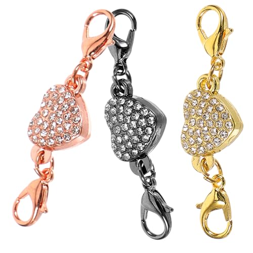 OSALADI 3 Stück Herz Anhänger Schmuck Verbindungsstücke für Diy Schmuck Magnetische Herz Schmuckverbindungen Schwarz Gold und Gunmetal für Armbänder und Ketten OSALADI 3 Stück Herz Anhänger Schmuck Verbindungsstücke für Diy Schmuck Magnetische Herz Schmuckverbindungen Schwarz Gold und Gunmetal für Armbänder und Ketten von OSALADI