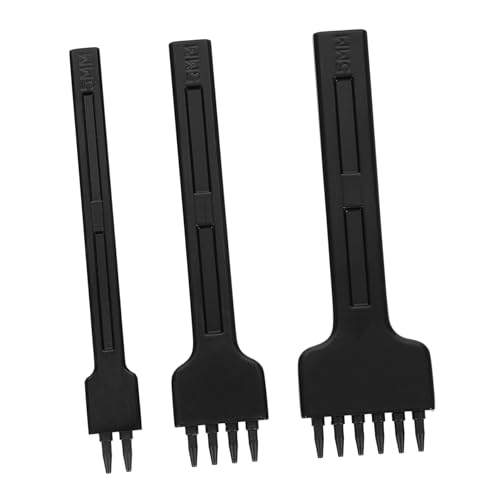OSALADI 3 Stück Hochkohlenstoffstahl Lochstanzer für Leder Diy Werkzeug zum Durchstechen Präzise Stanzwerkzeuge für Lederverarbeitung für Bastelarbeiten und Handgefertigte Produkte von OSALADI