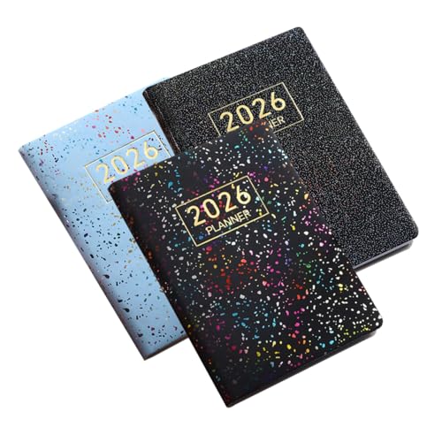 OSALADI 3 Stück Mini Tagesplaner mit Eleganter Kunstlederhülle Tragbarer Pocket Kalender für Schule Büro Reise Handlicher Notizblock zur Täglichen Terminplanung OSALADI 3 Stück Mini Tagesplaner mit Eleganter Kunstlederhülle Tragbarer Pocket Kalender für Schule Büro Reise Handlicher Notizblock zur Täglichen Terminplanung von OSALADI