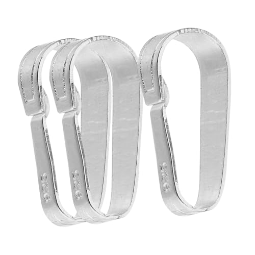 OSALADI 3 Stück Schmuckclip Zauberverschluss Schmuckanhänger Zangen Für Die Schmuckherstellung Charm-halter Verschluss Für Die Schmuckherstellung Schmuckhaken Für Halskette Silber- Silver von OSALADI