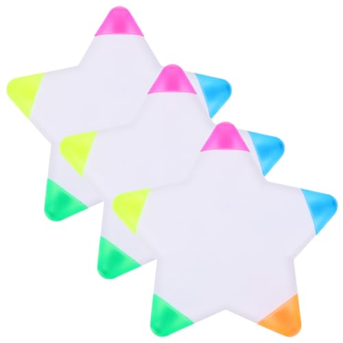OSALADI 3 Stück Sternförmige Textmarker Bunten Praktische Marker für Schule und Kreative Projekte Füller ohne Tintenleckage für Notizen OSALADI 3 Stück Sternförmige Textmarker Bunten Praktische Marker für Schule und Kreative Projekte Füller ohne Tintenleckage für Notizen von OSALADI
