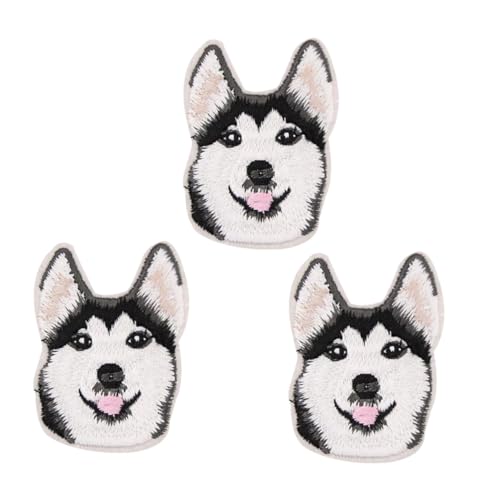 OSALADI 3 Stück Teiliges Bestickte Hund Applikationen zum Aufbügeln und Aufnähen Langlebige DIY Kleidung Reparatur Patches Praktische Garment Accessories für Erwachsenenbekleidung von OSALADI