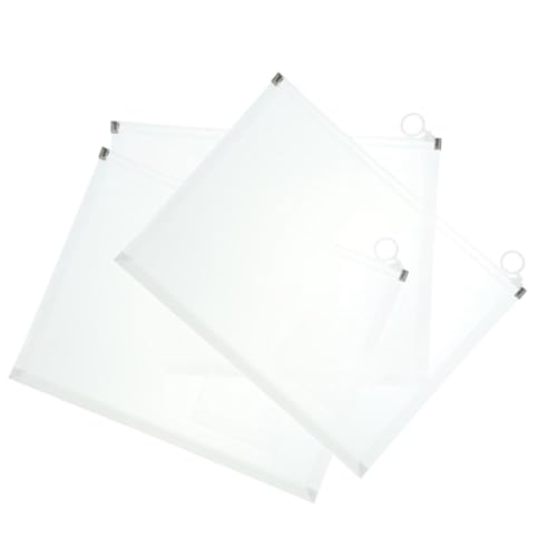 OSALADI 3 Stück Teiliges Dokumentenmappe Transparent mit Druckknopf Großer Kunststoff Organizer für Wichtige Dokumente Langlebige Leicht zu Reinigende Aufbewahrungstasche für Büro und von OSALADI