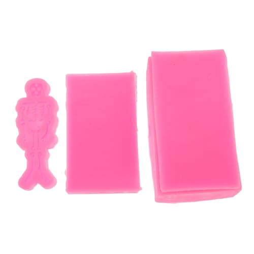OSALADI 3 Stück Teiliges Halloween Silikonform Skelett Coffin für DIY Epoxidharz Schmuck Formen Wiederverwendbar für Schlüsselanhänger Anhänger Fondant und Candy Making von OSALADI