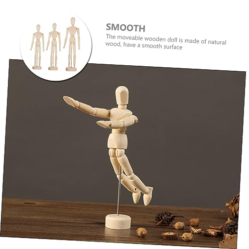 OSALADI 3 Stück Teiliges Holzfiguren Bewegliche Künstler Mannequin Flexibel Abnehmbare Gelenke für Skizzen Zeichnen Dekoration für Erwachsene OSALADI 3 Stück Teiliges Holzfiguren Bewegliche Künstler Mannequin Flexibel Abnehmbare Gelenke für Skizzen Zeichnen Dekoration für Erwachsene von OSALADI
