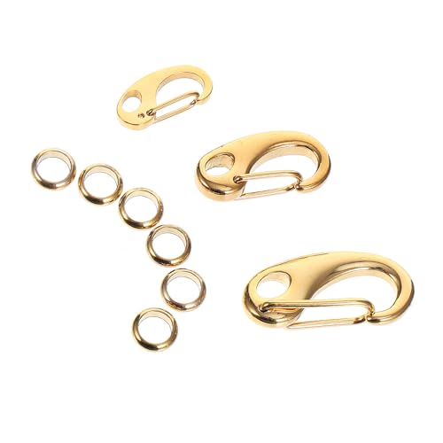 OSALADI 3 Stück Teiliges Hundemarkenhalter aus Edelstahl mit Ringen Robuste Karabiner Clips für Hundehalsband und Geschirr Glatte Oberfläche Vielseitig Einsetzbar für Haustiermarken und von OSALADI