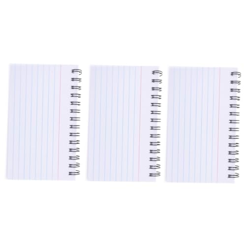 OSALADI 3 Stück Teiliges Kleines Notizbuch mit Spiralbindung Pocket Memo Pad Praktisches Taschenplaner Notizheft für Schule Büro und Unterwegs für Beschriftung Kleiner Kärtchen von OSALADI