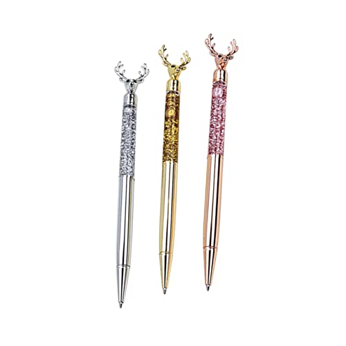 OSALADI 3 Stück Teiliges Reindeer Kugelschreiber Metall Kugelschreiber Roségold Silber und Gold für Weihnachten Schreibwaren für Studenten OSALADI 3 Stück Teiliges Reindeer Kugelschreiber Metall Kugelschreiber Roségold Silber und Gold für Weihnachten Schreibwaren für Studenten von OSALADI