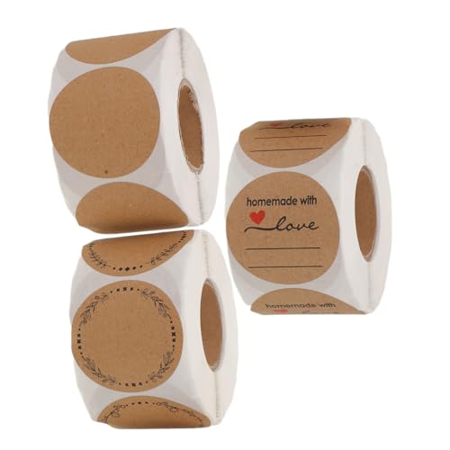 OSALADI 3 Stück Teiliges Selbstklebende Beschreibbare Runde Kraftpapier Etiketten Rolle Ablösbare Blanko Aufkleber für Kleine Unternehmen Vielseitig zum Organisieren und Verpacken OSALADI 3 Stück Teiliges Selbstklebende Beschreibbare Runde Kraftpapier Etiketten Rolle Ablösbare Blanko Aufkleber für Kleine Unternehmen Vielseitig zum Organisieren und Verpacken von OSALADI