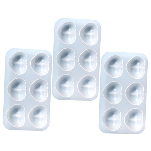 OSALADI 3 Stück Teiliges Silikon Herzform für Diy Handarbeiten Flexibles Silikon Gießform für Bastelprojekte zum Erstellen von Dekorationen Epoxidharz von OSALADI