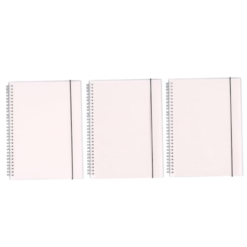 OSALADI 3 Stück Teiliges Spiralnotizbuch mit Blanko Punktraster und Karomuster Mattierte Transparente Hülle Tragbares Reisetagebuch und Tagebuch für Schüler und Journalisten OSALADI 3 Stück Teiliges Spiralnotizbuch mit Blanko Punktraster und Karomuster Mattierte Transparente Hülle Tragbares Reisetagebuch und Tagebuch für Schüler und Journalisten von OSALADI