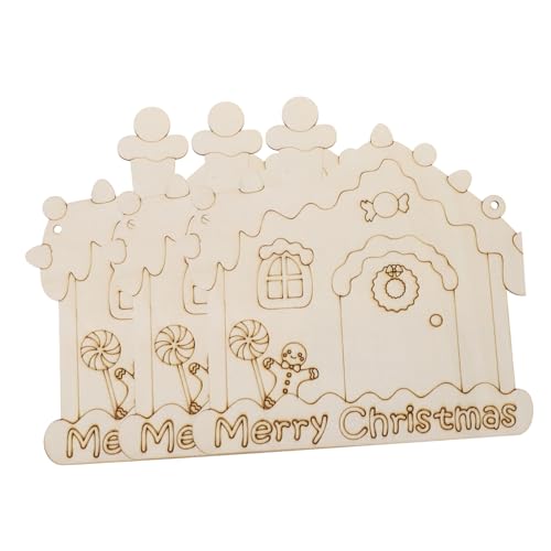 OSALADI 3 Stück Teiliges Unfertige Holz-häuseranhänger mit Aufhängeschnur Blanko Holzkranz zum Bemalen und Basteln DIY Weihnachtsdekoration für originelles Gestalten und OSALADI 3 Stück Teiliges Unfertige Holz-häuseranhänger mit Aufhängeschnur Blanko Holzkranz zum Bemalen und Basteln DIY Weihnachtsdekoration für originelles Gestalten und von OSALADI