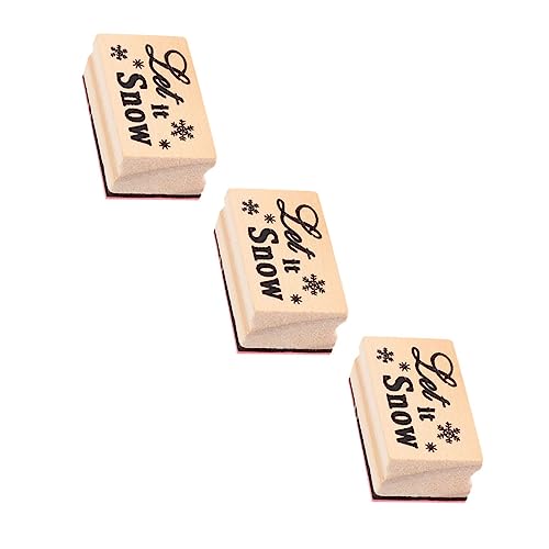 OSALADI 3 Stück Teiliges Weihnachts Holzstempel Schneeflocken Stempel für Scrapbooking und Kartenbasteln Langlebig und Leicht für Kreative Weihnachtsdekoration OSALADI 3 Stück Teiliges Weihnachts Holzstempel Schneeflocken Stempel für Scrapbooking und Kartenbasteln Langlebig und Leicht für Kreative Weihnachtsdekoration von OSALADI
