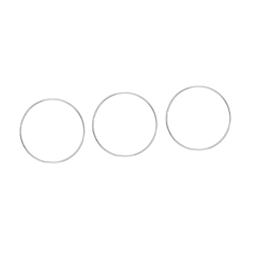 OSALADI 3 Stücke Diy Metallringe Silber Durchmesser für Bastelprojekte Hoops und Mehr Strapazierfähige Glatte Eisenringe für Kreative Diy Ideen von OSALADI