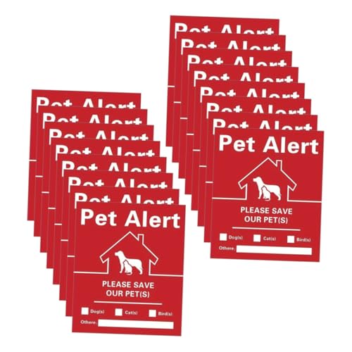 OSALADI 30 Blatt Feuerrettungsaufkleber Alarm Und Forderung mit Pet Finder-Aufkleber Mutter Warnung vor Fensteraufklebern Sicherheitsaufkleber Alert-Finder-Aufkleber rot OSALADI 30 Blatt Feuerrettungsaufkleber Alarm Und Forderung mit Pet Finder-Aufkleber Mutter Warnung vor Fensteraufklebern Sicherheitsaufkleber Alert-Finder-Aufkleber rot von OSALADI