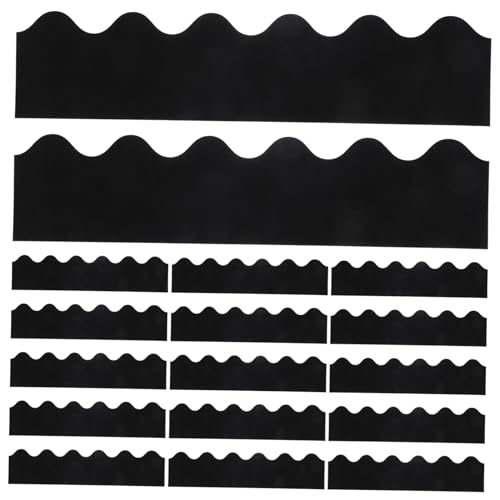 OSALADI 30 Blatt Schwarze Randpapier Bordüre für Pinnwand Selbstklebende Dekorationsaufkleber für Kreidetafeln und Whiteboards Verschönern Sie Klassenzimmer von OSALADI
