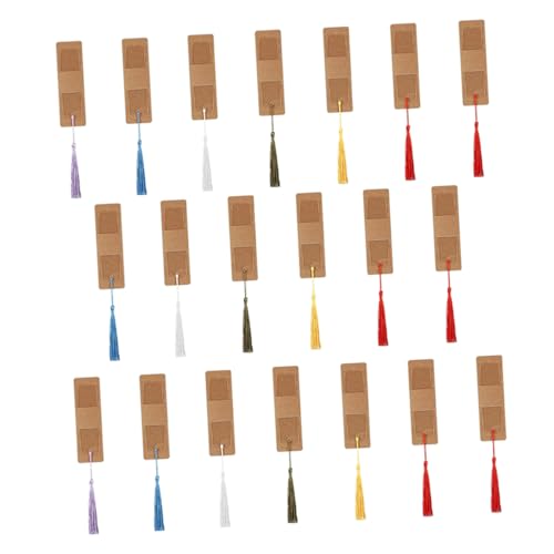 OSALADI 30 Sets Lesezeichen Set Für Etiketten Rohlinge Markierungs Lesezeichen Unfertige DIY Quasten Mit Quaste Mit von OSALADI