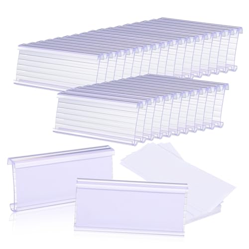 OSALADI 30 Sets Regaletikettenhalter Für Einzelhandelsregale Etikettenhalter Für Regale Drahtregalzubehör Etikettenhalter Für Drahtregale Drahtregaletiketten Kunststoff von OSALADI