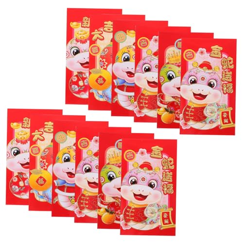 OSALADI 30 Stück Chinesische Neujahrsumschläge Rot mit Schlangen Zodiac Langlebige Papierumschläge für Vielseitig Einsetzbar für Neujahr und Hochzeiten Festlich Stilvoll OSALADI 30 Stück Chinesische Neujahrsumschläge Rot mit Schlangen Zodiac Langlebige Papierumschläge für Vielseitig Einsetzbar für Neujahr und Hochzeiten Festlich Stilvoll von OSALADI