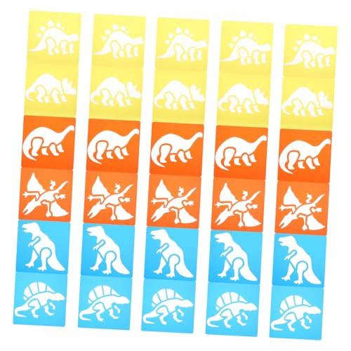 OSALADI 30 Stück Diy Dinosaur Malvorlagen Schablonen Bastelvorlagen für Jungen und und Langlebig von OSALADI