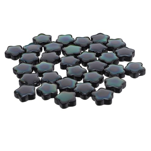 OSALADI 30 Stück Fünf-punkte Stern Perlen Farbwechsel Spacer Beads mit Großem Loch für DIY Schmuckherstellung Armband Halskette Ohrringe Temperaturfühlende Glasperlen von OSALADI