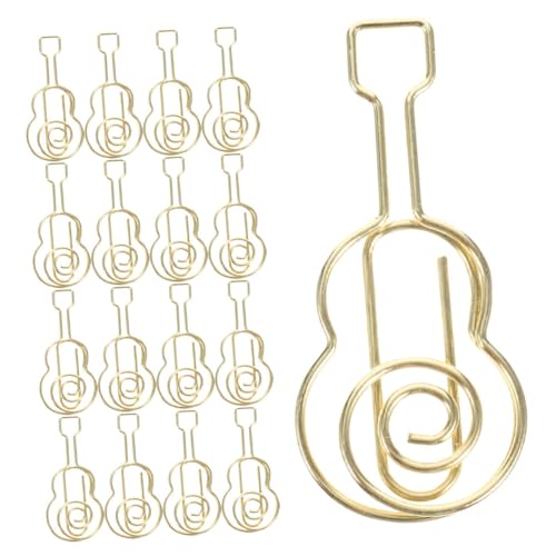 OSALADI 30 Stück Gitarren Büroklammern aus Robustem Metall Kleine Noten Papierklammern Kreative Goldfarbene Lesezeichen für Musikliebhaber Praktische Clip Book Labels für Büro und Schule OSALADI 30 Stück Gitarren Büroklammern aus Robustem Metall Kleine Noten Papierklammern Kreative Goldfarbene Lesezeichen für Musikliebhaber Praktische Clip Book Labels für Büro und Schule von OSALADI