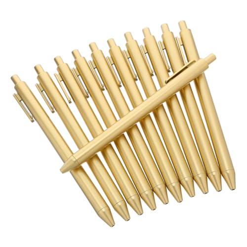 OSALADI 30 Stück Goldene Kunststoff Kugelschreiber Retractable Ballpoint Pens mit Schwarzer Tinte Elegante Geschäftsschreibgeräte für Unterschriften Büro Team Werbegeschenke OSALADI 30 Stück Goldene Kunststoff Kugelschreiber Retractable Ballpoint Pens mit Schwarzer Tinte Elegante Geschäftsschreibgeräte für Unterschriften Büro Team Werbegeschenke von OSALADI