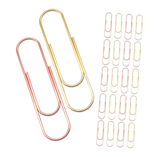 OSALADI 30 Stück Große Metall Büroklammern Bunte Dokumentenklammern Stark Haltbar Für Büro Papierorganisation Gold Roségold OSALADI 30 Stück Große Metall Büroklammern Bunte Dokumentenklammern Stark Haltbar Für Büro Papierorganisation Gold Roségold von OSALADI