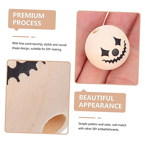 OSALADI 30 Stück Halloween Holzperlen mit Kürbis Runde DIY Schmuckperlen Bunte Holzperlen für Armbänder Halsketten und Festliche Bastelprojekte OSALADI 30 Stück Halloween Holzperlen mit Kürbis Runde DIY Schmuckperlen Bunte Holzperlen für Armbänder Halsketten und Festliche Bastelprojekte von OSALADI