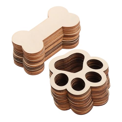 OSALADI 30 Stück Holzanhänger Hundeknochen und Pfoten Diy Bastelset Naturbelassene Lackierbare Holzanhänger zum Bemalen Gravieren für Haustierparty Dekoration und Kreative Holzkunst OSALADI 30 Stück Holzanhänger Hundeknochen und Pfoten Diy Bastelset Naturbelassene Lackierbare Holzanhänger zum Bemalen Gravieren für Haustierparty Dekoration und Kreative Holzkunst von OSALADI