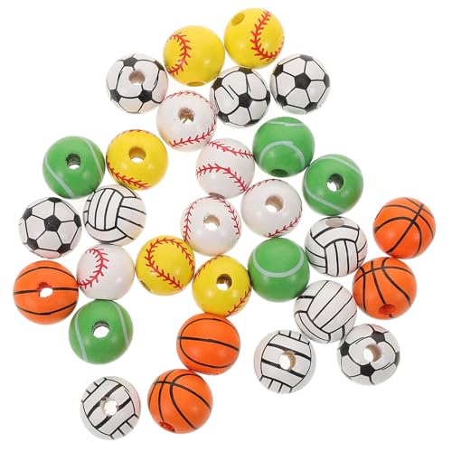 OSALADI 30 Stück Holzsportball Sport lose Perlen sortiert Sport-Bastelperlen runden klein Abstandskugelperlen Abstandsperlen aus Holz Armbandzubehör lose Kugelperlen OSALADI 30 Stück Holzsportball Sport lose Perlen sortiert Sport-Bastelperlen runden klein Abstandskugelperlen Abstandsperlen aus Holz Armbandzubehör lose Kugelperlen von OSALADI