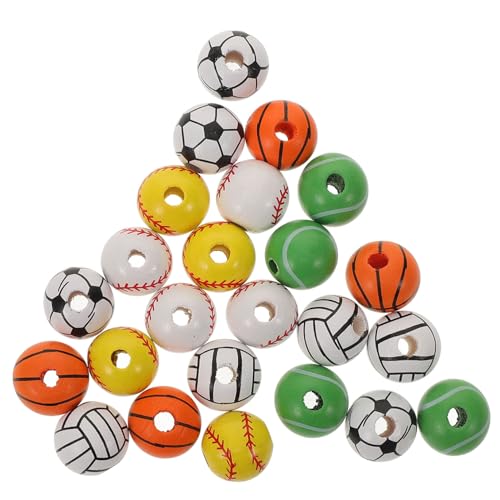 OSALADI 30 Stück Holzsportball runden klein Sport-Bastelperlen Herstellung Kugel lose Perle sortiert Sportfangeschenk große Lochperle Armband lose Perlen Halskettenanhänger OSALADI 30 Stück Holzsportball runden klein Sport-Bastelperlen Herstellung Kugel lose Perle sortiert Sportfangeschenk große Lochperle Armband lose Perlen Halskettenanhänger von OSALADI