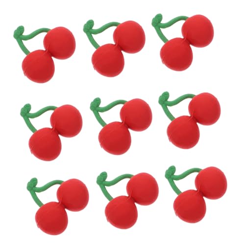 OSALADI 30 Stück Kirsch-radiergummi Schreibtischtiere Für Mini-radierer Radiergummi Für Spielzeuggummi Erdbeer Radiergummi Mini-radiergummis Für Den Schulanfang Rot von OSALADI