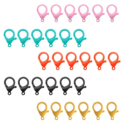 OSALADI 30 Stück Kunststoff Lobster Claw Clips Bunte Verschlussklemmen für DIY Schmuck Armbänder Einfach zu Öffnen Schließen für Kreative Bastelprojekte Zufällige Farbe Zufällige Farbe OSALADI 30 Stück Kunststoff Lobster Claw Clips Bunte Verschlussklemmen für DIY Schmuck Armbänder Einfach zu Öffnen Schließen für Kreative Bastelprojekte Zufällige Farbe Zufällige Farbe von OSALADI
