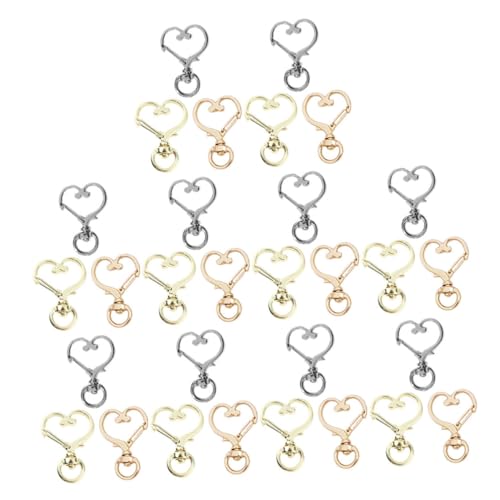OSALADI 30 Stück Liebe Schlüsselbundzubehör Herstellung DIY Keychain Kit Herz Kunsthandwerk Form schwenkbare Hakenclips Karabinerhaken für Schlüsselanhänger Zinklegierung OSALADI 30 Stück Liebe Schlüsselbundzubehör Herstellung DIY Keychain Kit Herz Kunsthandwerk Form schwenkbare Hakenclips Karabinerhaken für Schlüsselanhänger Zinklegierung von OSALADI