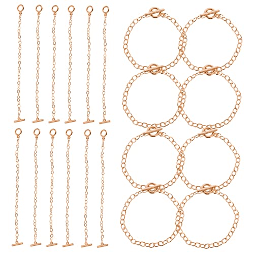 OSALADI 30 Stück Ot Verschluss Armband Ketten Klobig Blau Für Charm Bracelet Chain Link Armbandverschlüsse Gliederarmbandkette Armbandzubehör Charmearmbandversorgung Legierung Rose von OSALADI