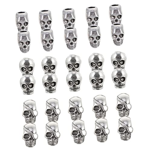 OSALADI 30 Stück Teiliges Alloy Schädelperlen für Schmuckherstellung Halloween DIY Anhänger Verschiedene Formen für Perlen Auffädeln Schmuck Selber Machen und Dekoration von Taschen oder OSALADI 30 Stück Teiliges Alloy Schädelperlen für Schmuckherstellung Halloween DIY Anhänger Verschiedene Formen für Perlen Auffädeln Schmuck Selber Machen und Dekoration von Taschen oder von OSALADI
