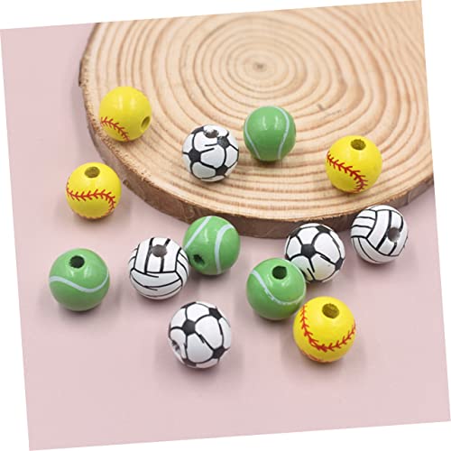 OSALADI 30 Stück Teiliges Bunte Holzperlen mit Sportmotiven Leichte DIY Bastelperlen mit Durchlochung für Schmuck Armbänder Handwerk und Kreative Dekorationen OSALADI 30 Stück Teiliges Bunte Holzperlen mit Sportmotiven Leichte DIY Bastelperlen mit Durchlochung für Schmuck Armbänder Handwerk und Kreative Dekorationen von OSALADI