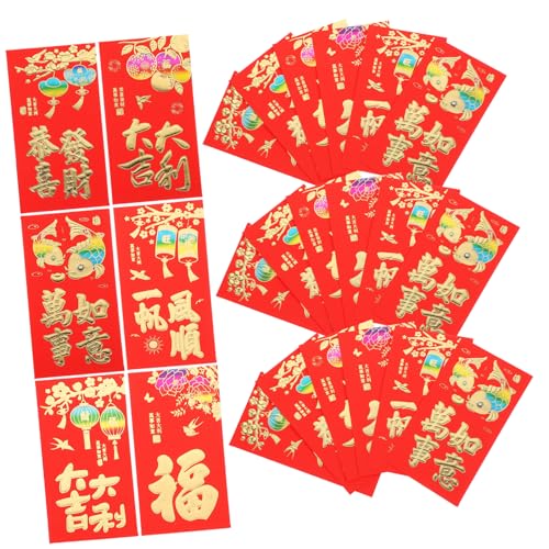 OSALADI 30 Stück Teiliges Chinesische Neujahrs Umschläge Rote Hong Bao für und Dekoration Traditionelle Papiertüten für und Feiern von OSALADI