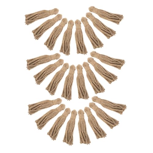 OSALADI 30 Stück Teiliges Jute Quasten für DIY Holzperlen Projekte Rustikale Bastelquasten aus Natürlicher Jutefaser für Saisonale Dekoration und Handgefertigte Girlanden OSALADI 30 Stück Teiliges Jute Quasten für DIY Holzperlen Projekte Rustikale Bastelquasten aus Natürlicher Jutefaser für Saisonale Dekoration und Handgefertigte Girlanden von OSALADI